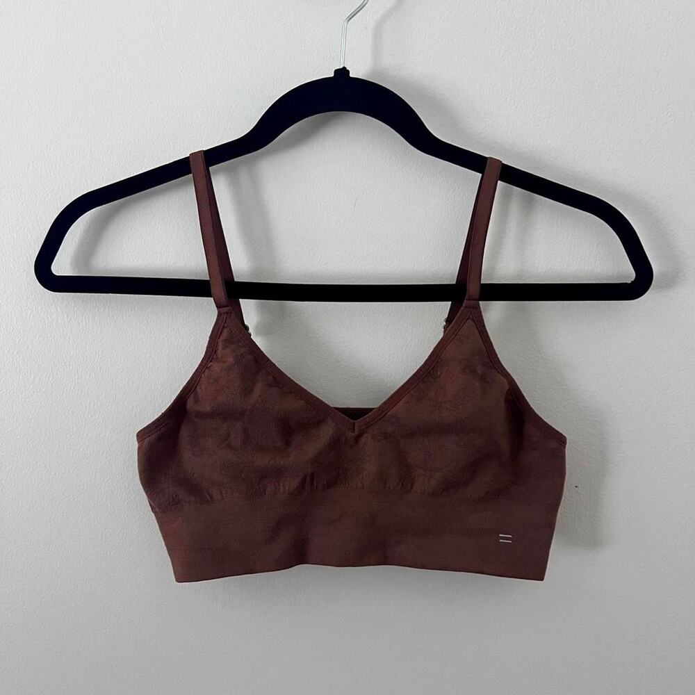 Merino wool sports bra brown